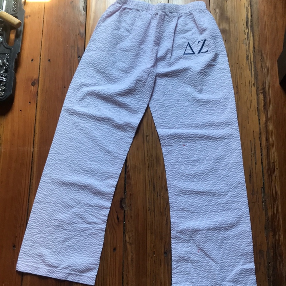 Delta Zeta pajama pants.
